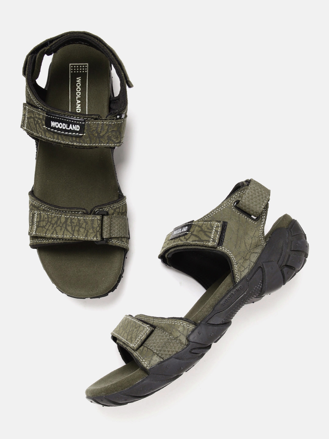 Buy Woodland Men Leather Comfort Sandals - Sandals for Men 21295984 ...