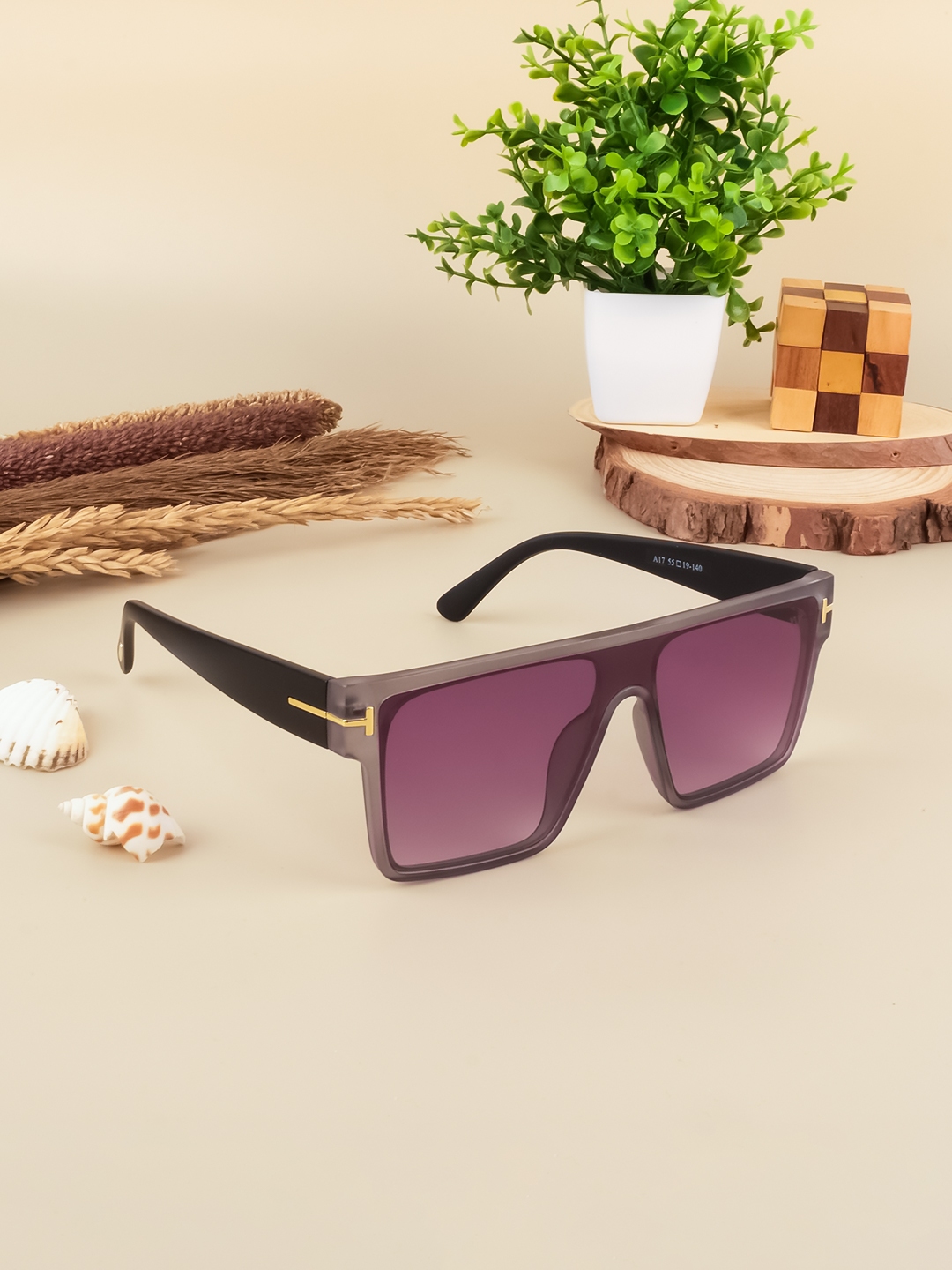 Buy Voyage Unisex Lens Gunmetal Toned Wayfarer Sunglasses With Uv Protected Lens Sunglasses