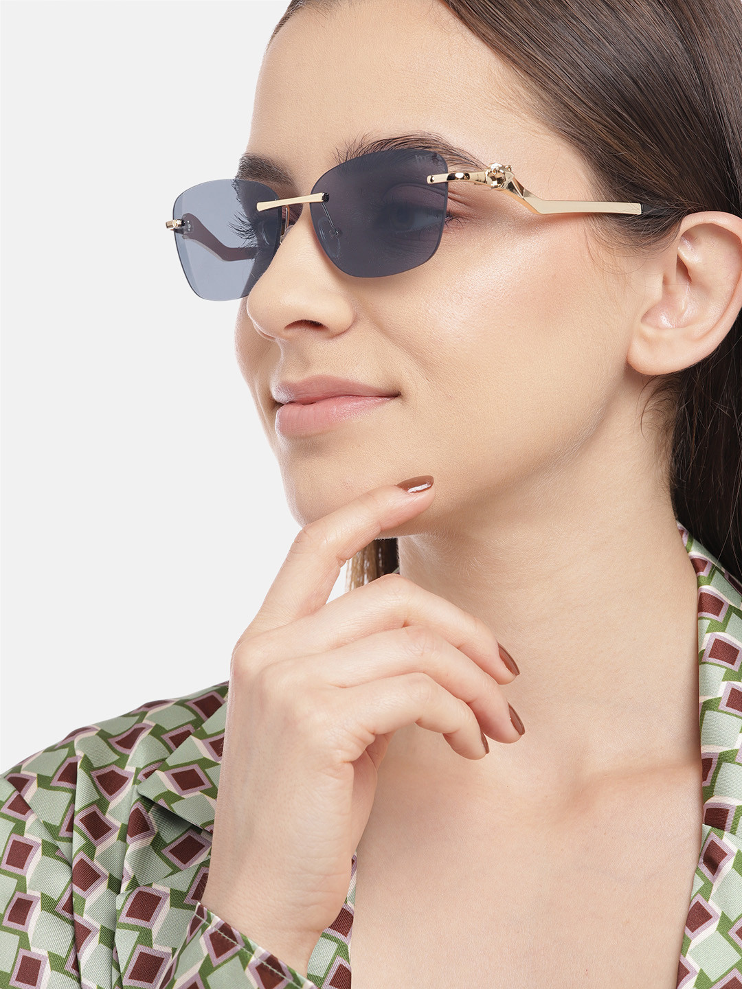 Buy Voyage Unisex Square Sunglasses With UV Protected Lens Sunglasses