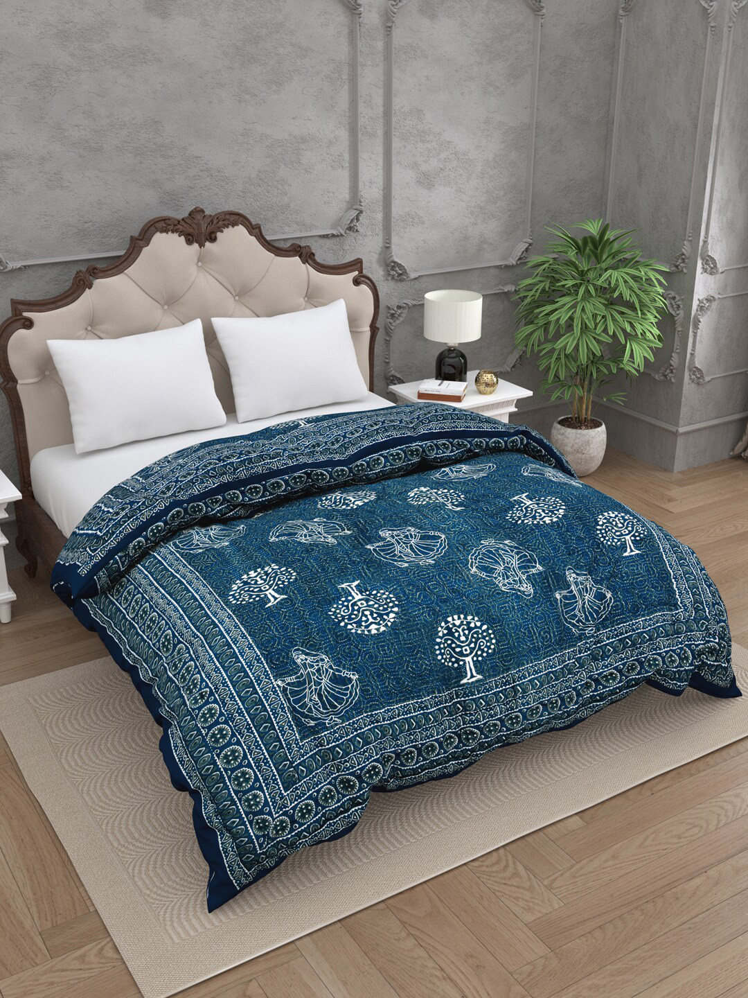 Buy JAIPUR FABRIC Floral Heavy Winter 300 GSM Double Bed Quilt