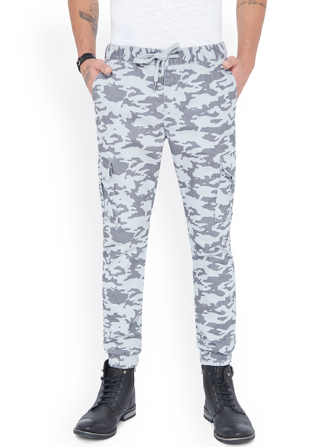 grey slim joggers