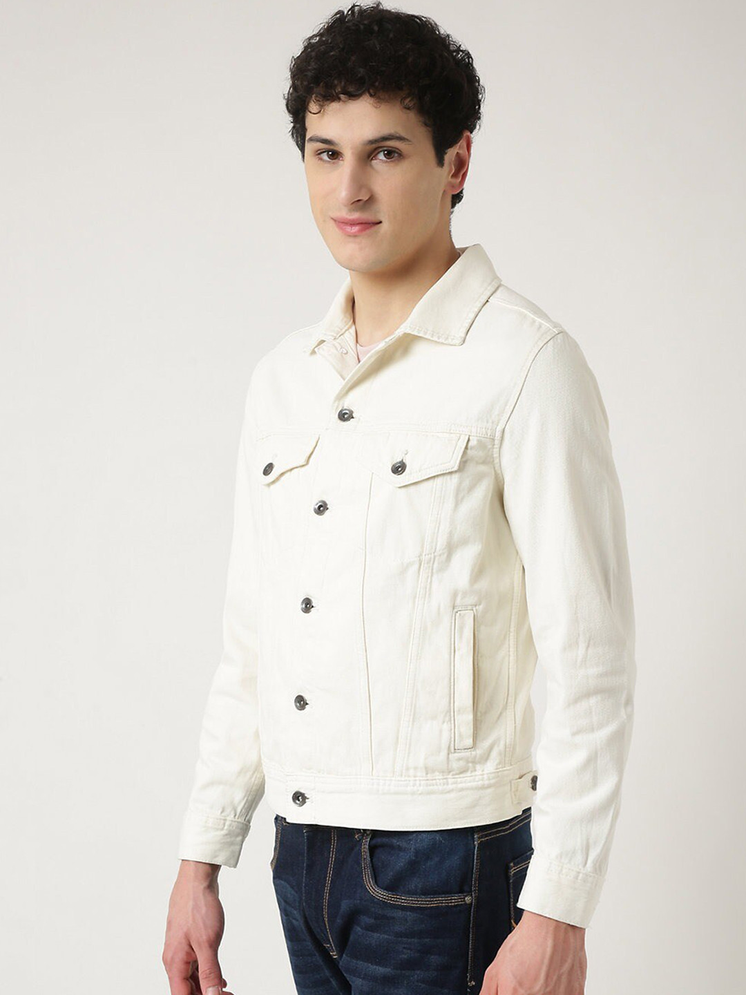 Buy Marks & Spencer Men Lightweight Pure Cotton Denim Jacket - Jackets ...