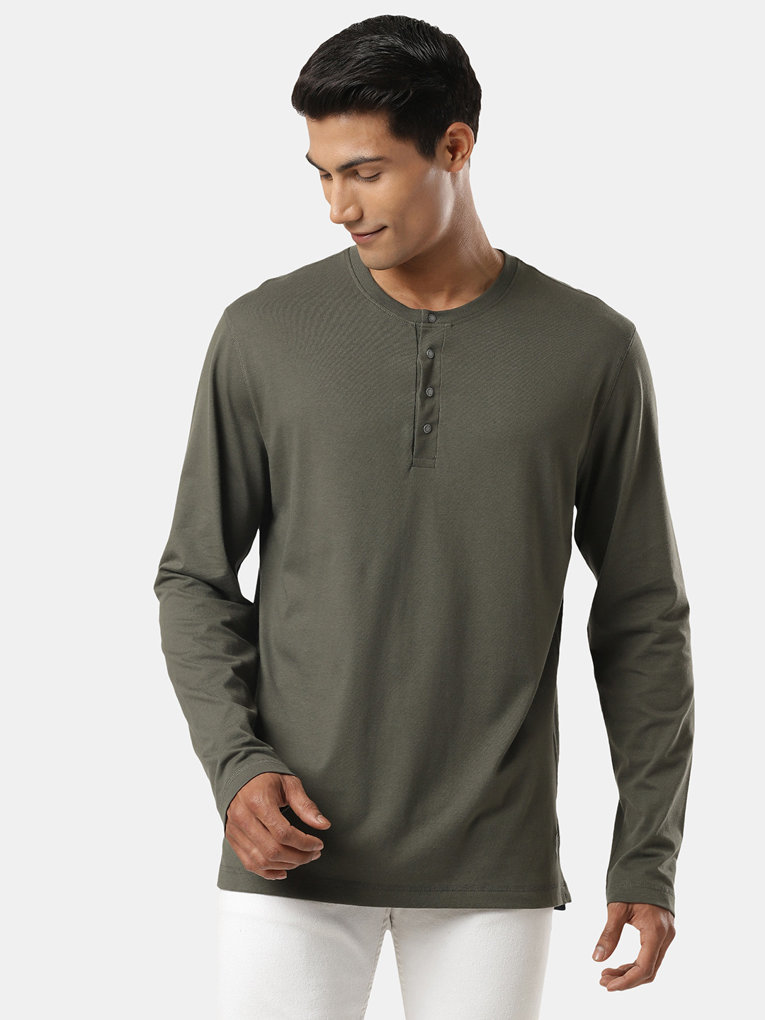 Buy Jockey Men Solid Henley Neck Cotton T Shirt Tshirts for Men