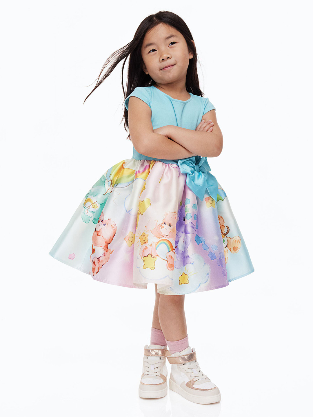 Buy H&M Girls Bear Printed Bow Detail Dress Dresses for Girls