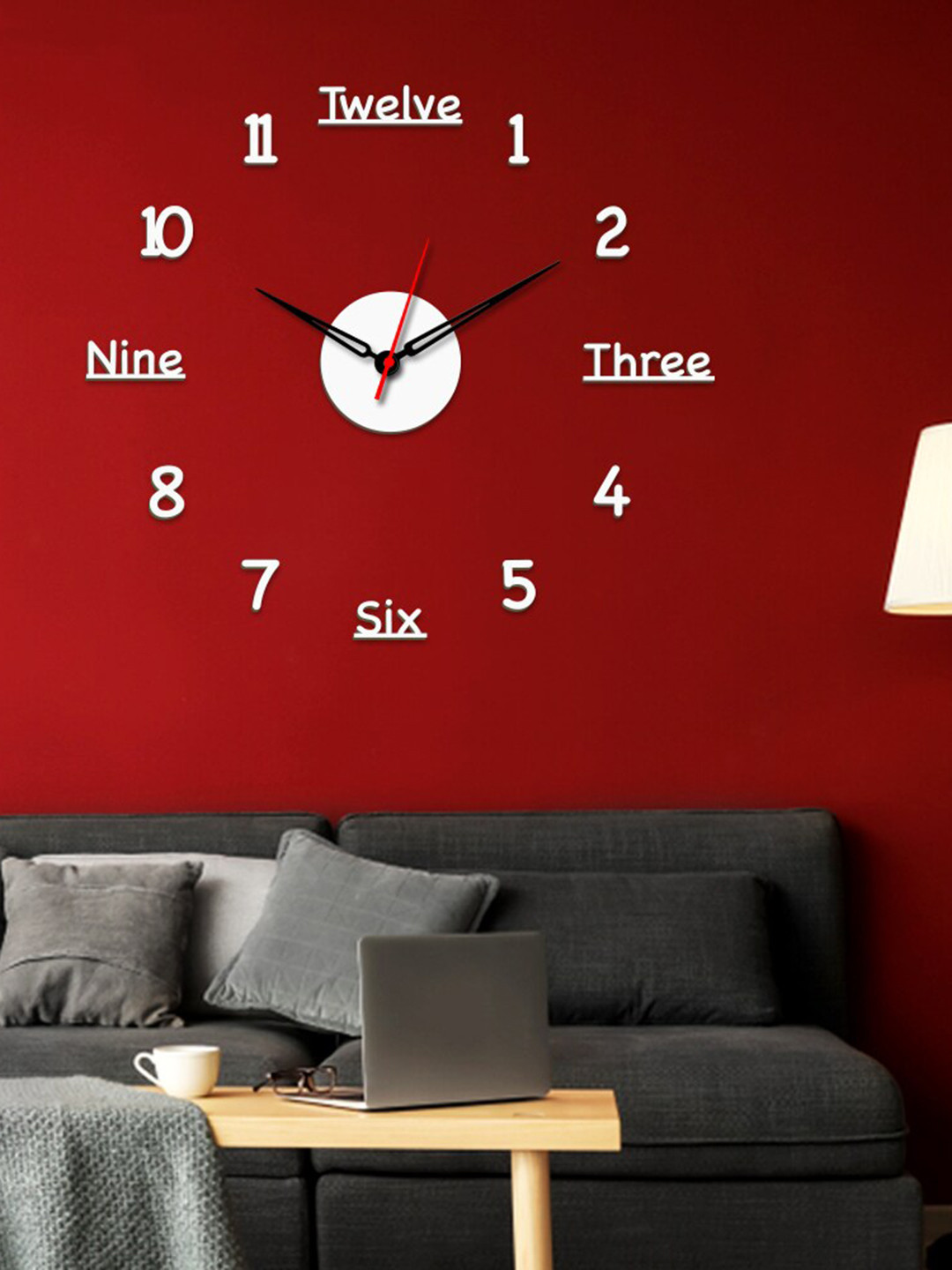 Buy WALLMANTRA White Contemporary Wall Clock Clocks for Unisex 21329206 Myntra