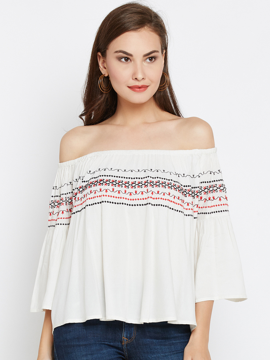 off white bardot top