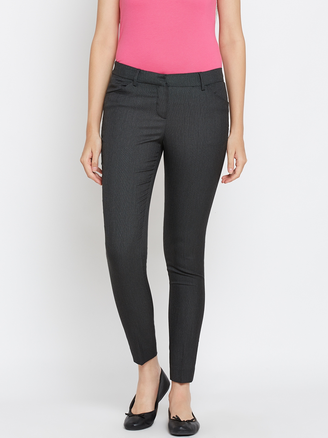 grey formal trousers women's