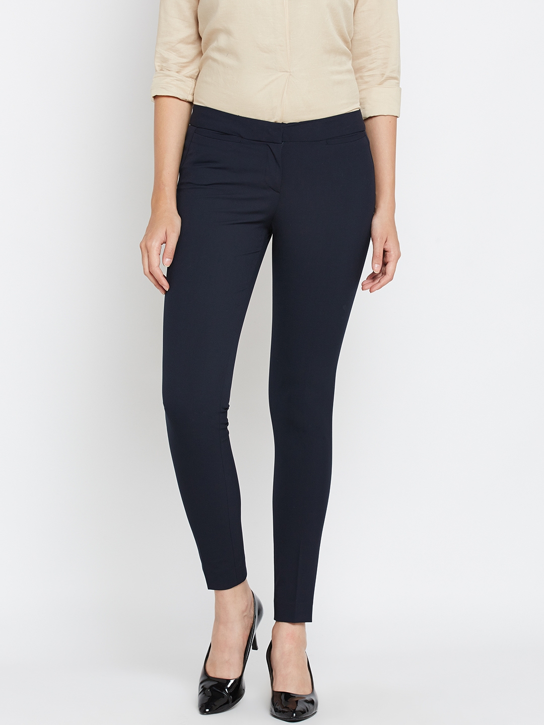 navy blue formal trousers ladies