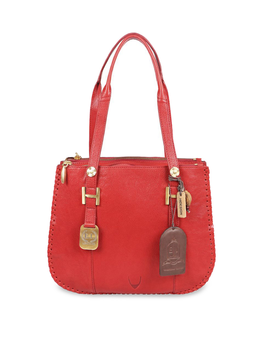 Buy Hidesign Women Textured Leather Structured Handheld Bag With