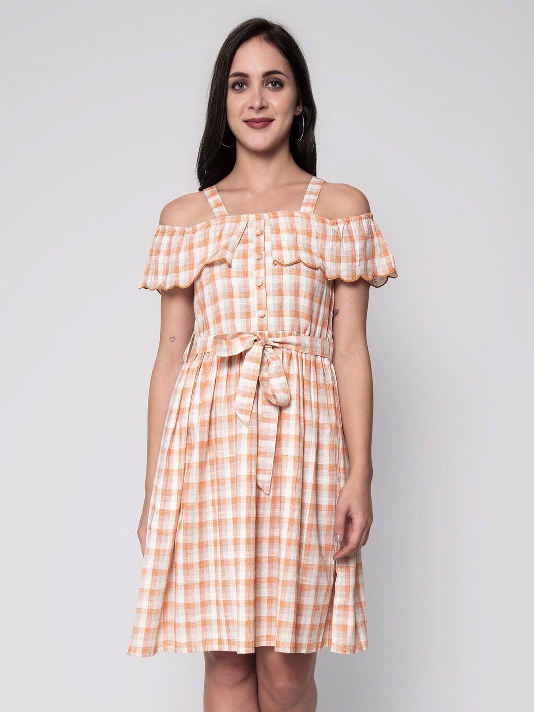 Buy God Bless Checks Printed Dress Dresses for Women 21342312 Myntra