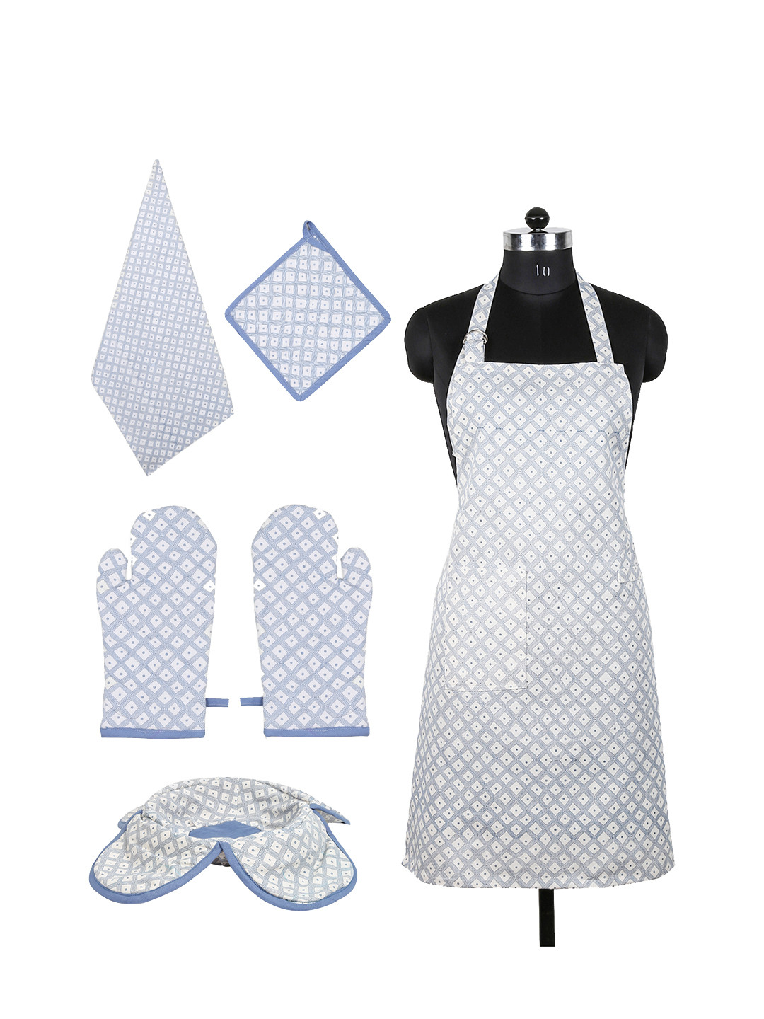 Buy House This Blue Cotton Printed Kitchen Set Kitchen Linen Sets for Unisex 2134696 Myntra