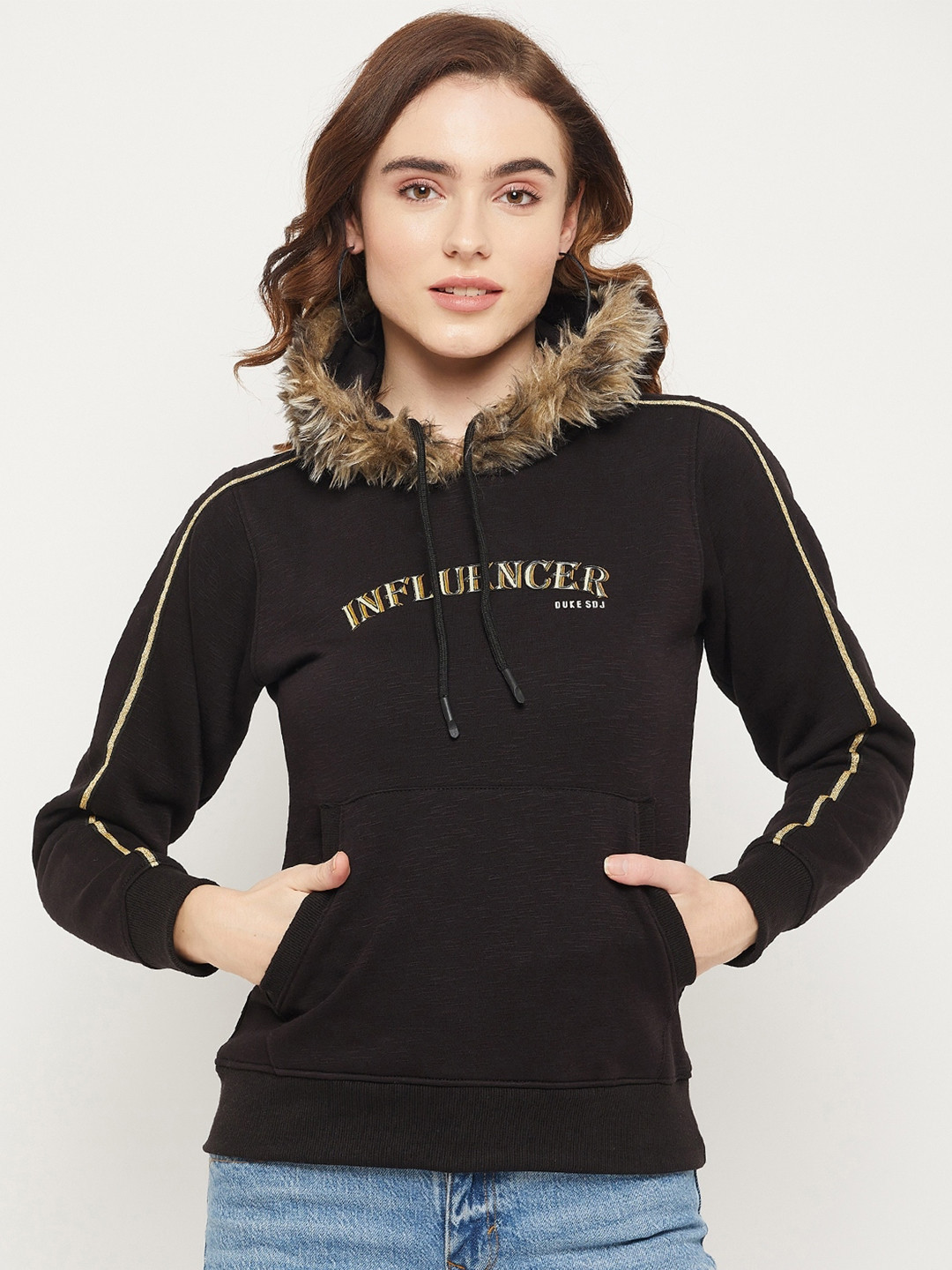 Buy Duke Women Printed Hooded Sweatshirt Sweatshirts for Women