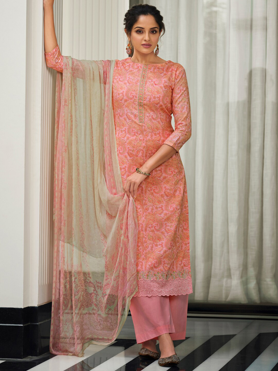 Buy Stylee LIFESTYLE Printed Cotton Unstitched Dress Material Dress