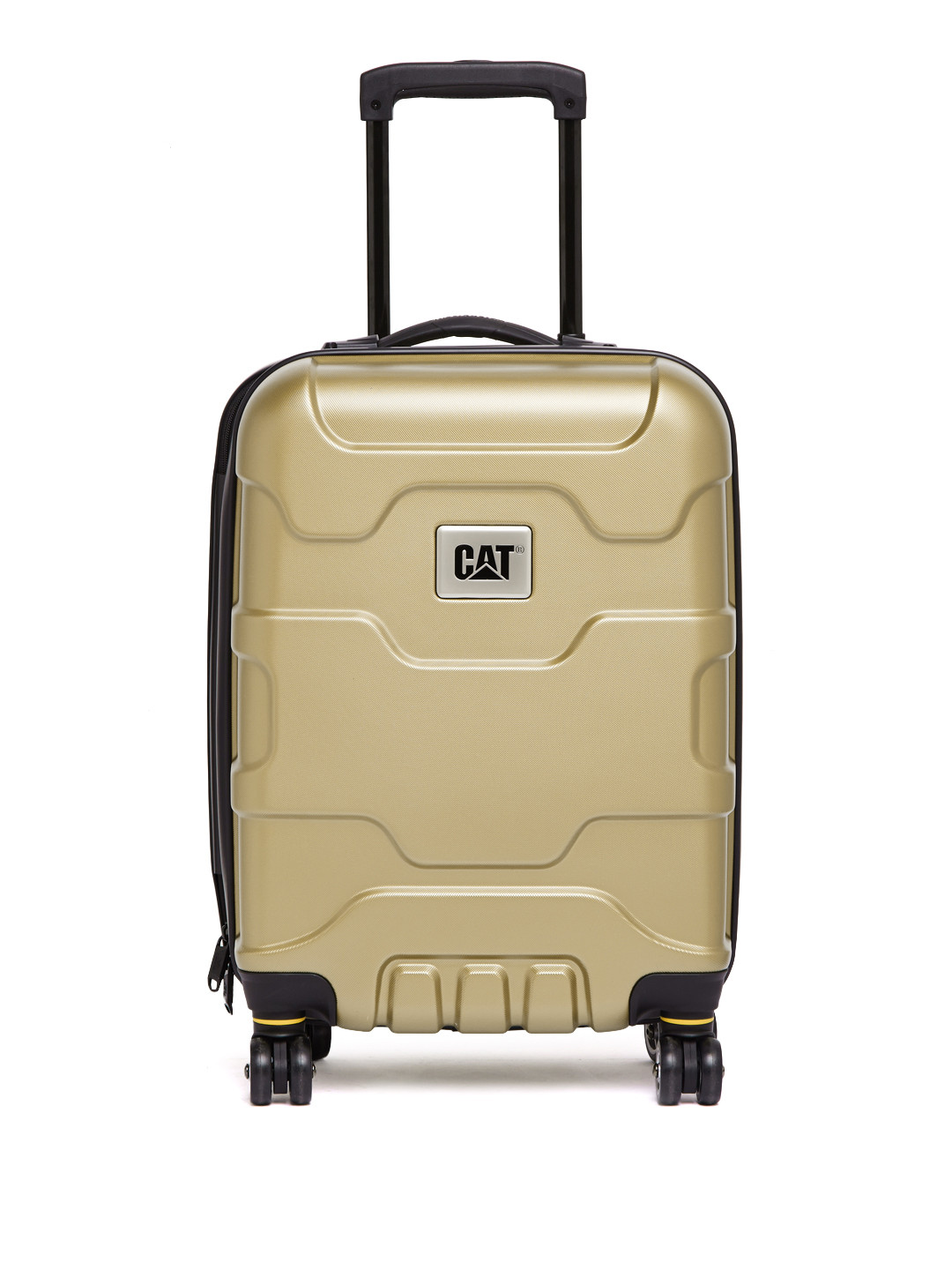 Buy CAT Unisex Gold Toned Small Trolley Suitcase Trolley Bag for