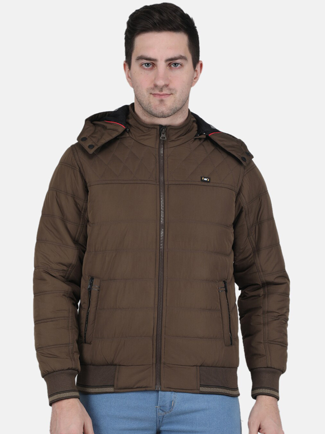 Monte Carlo Fur Detail Stand Collar Padded Jacket