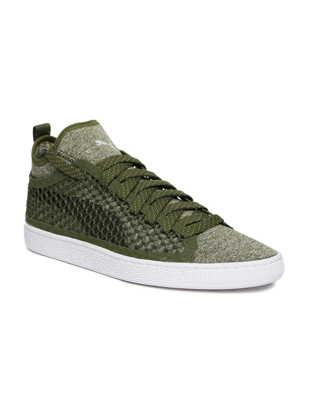 puma olive green sneakers
