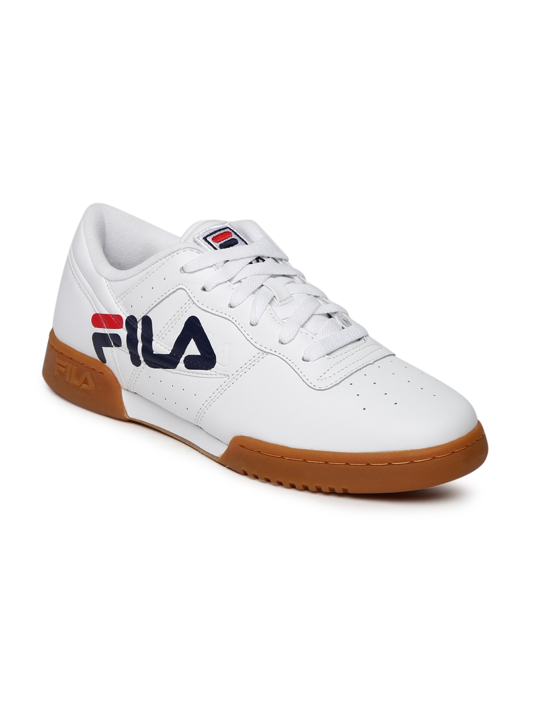 Buy FILA Men White ORIGINAL FITNESS LOGO Sneakers - Casual Shoes for ...