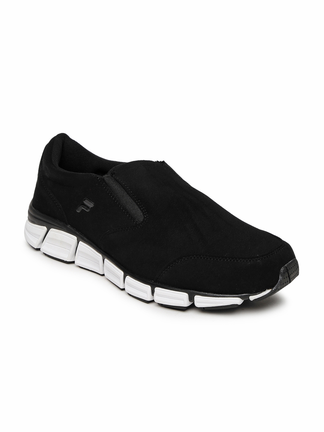 fila black slip on shoes