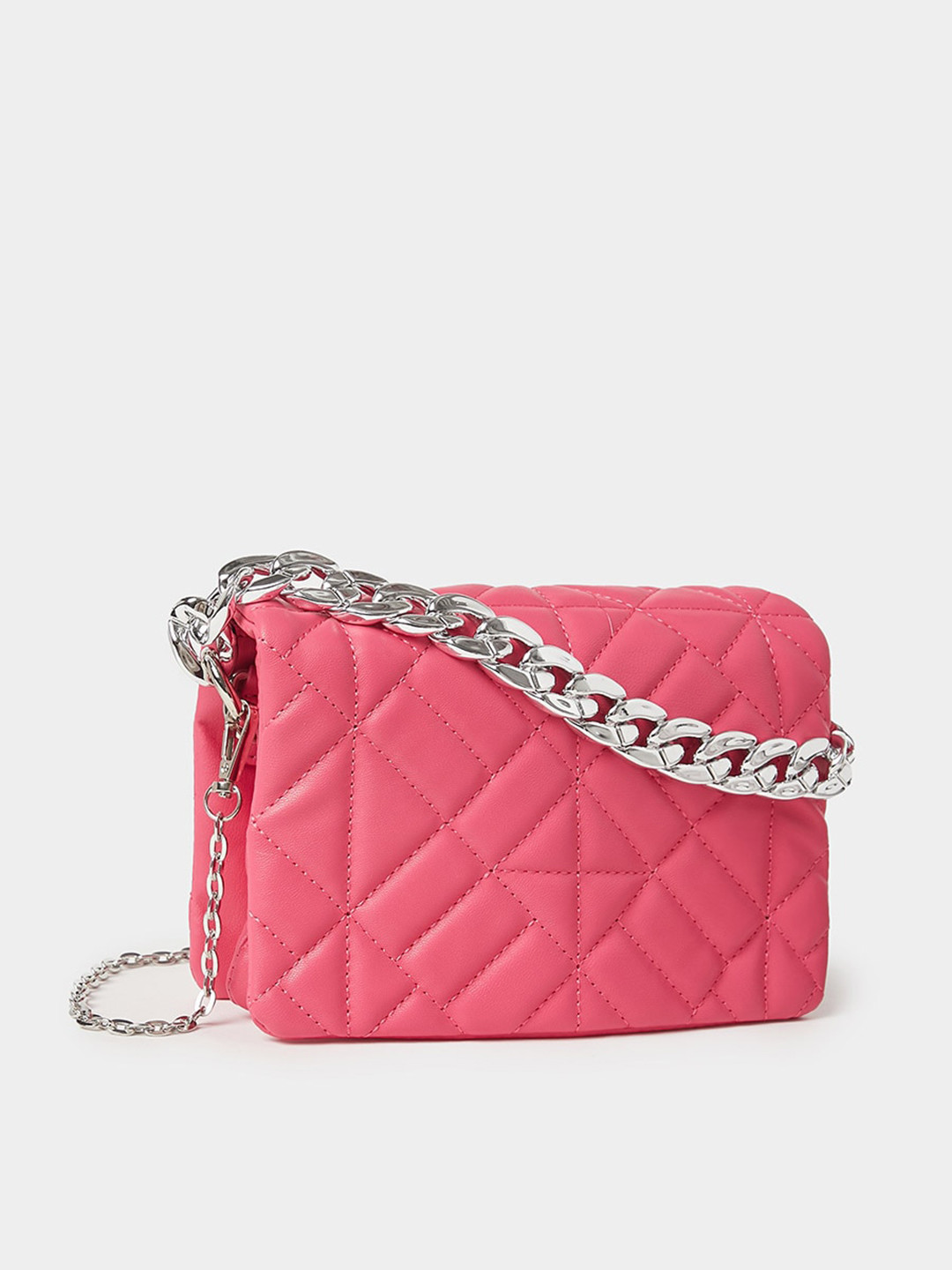 Buy Styli Quilted Structured Chain Sling Bag Handbags for Women