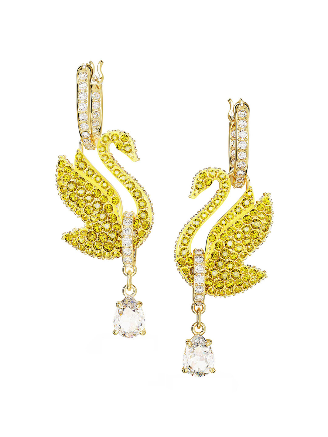 Swarovski iconic swan earrings clearance