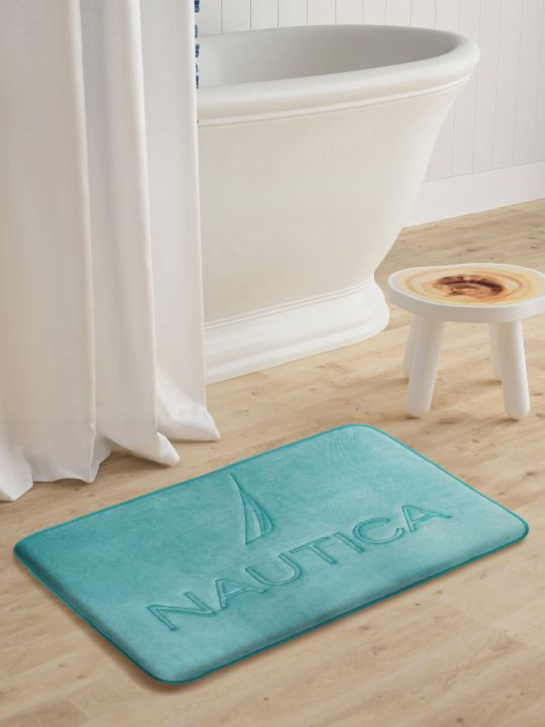 Buy Nautica Luxurious Deck View Turquoise Blue Brand Logo Printed 2000