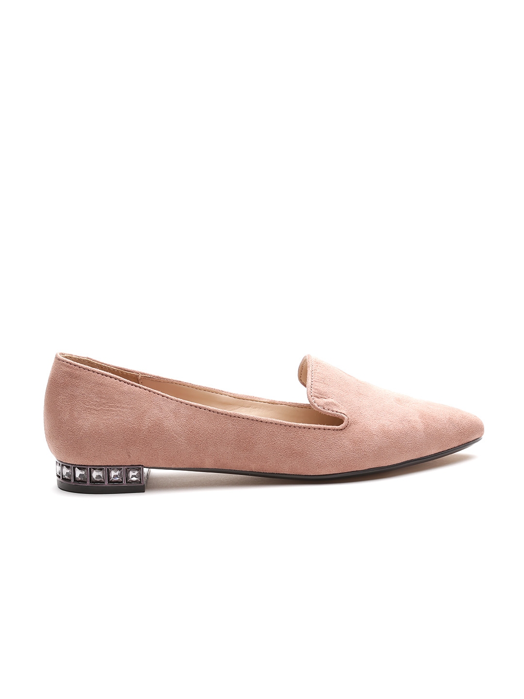 Buy MANGO Women Dusty Pink Solid Ballerinas - Flats for Women 2141653 ...