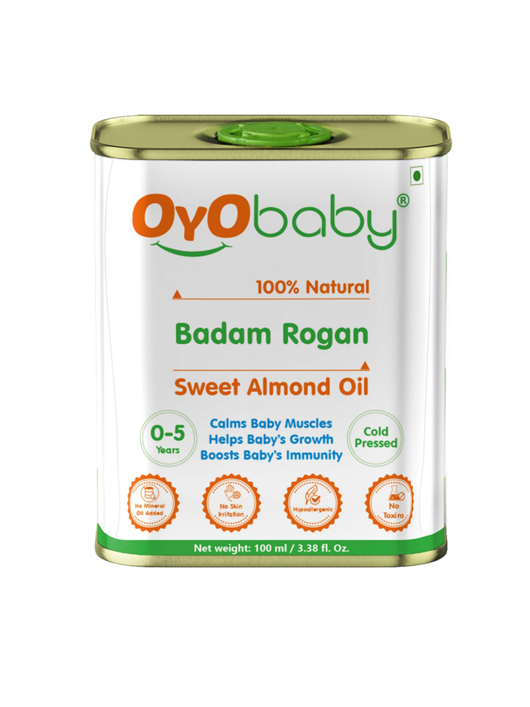 Buy OyO Baby Badam Rogan Sweet Almond Oil 100 Ml - Baby Body Oil for ...