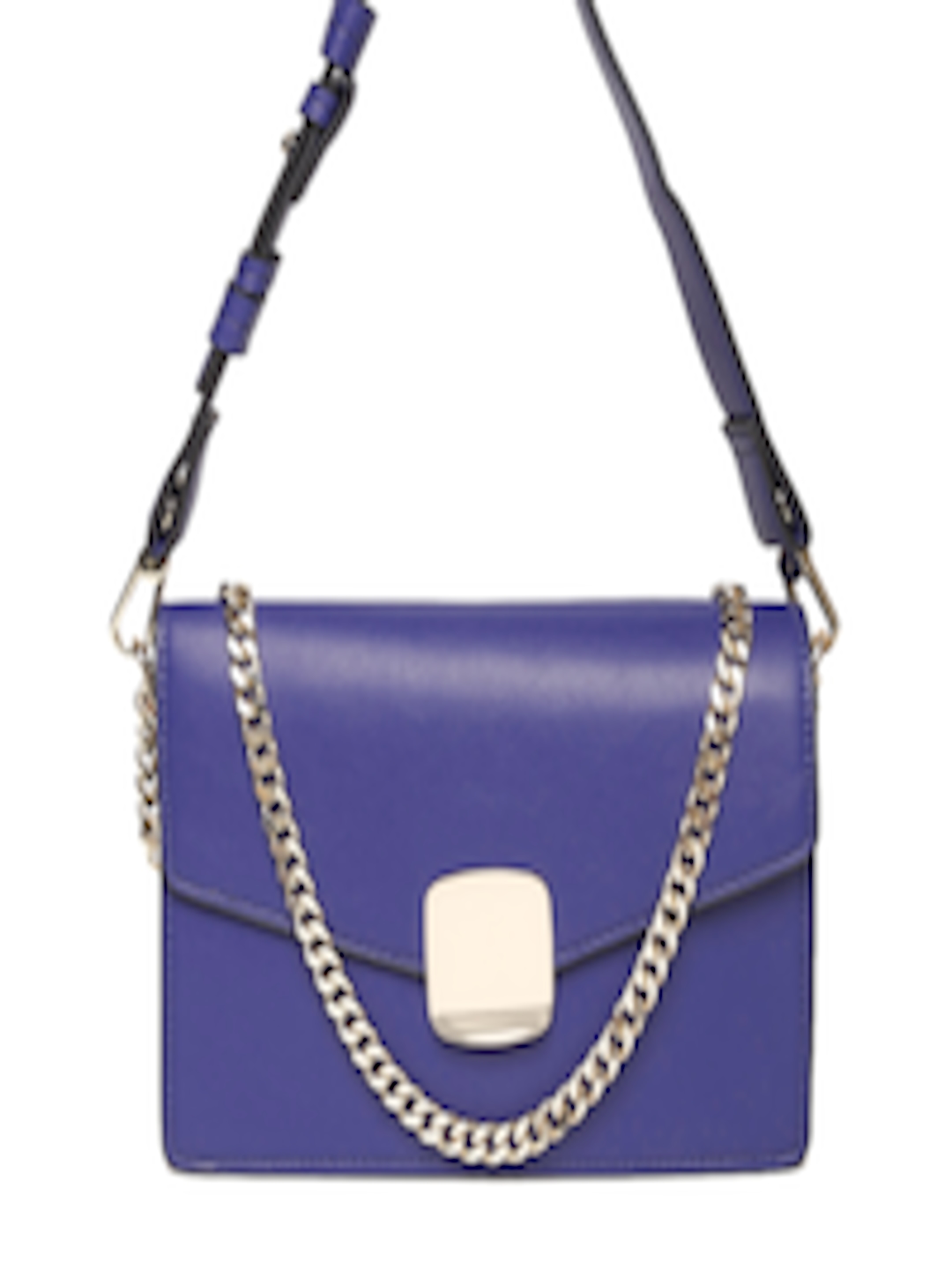 Buy MANGO Blue Solid Shoulder Bag - Handbags for Women 2141976 | Myntra