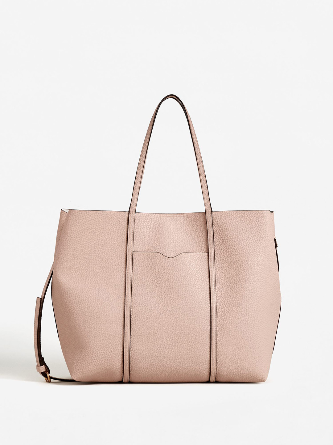 Buy MANGO Pink Solid Shoulder Bag With Detachable Sling Strap