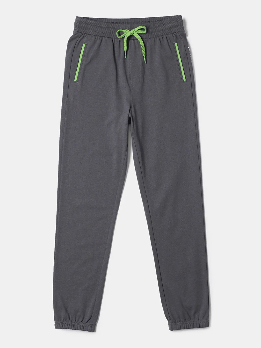 Campana Boys Andy 100% Cotton Jersey Track Pants - Keep Moving Print - Grey Melange