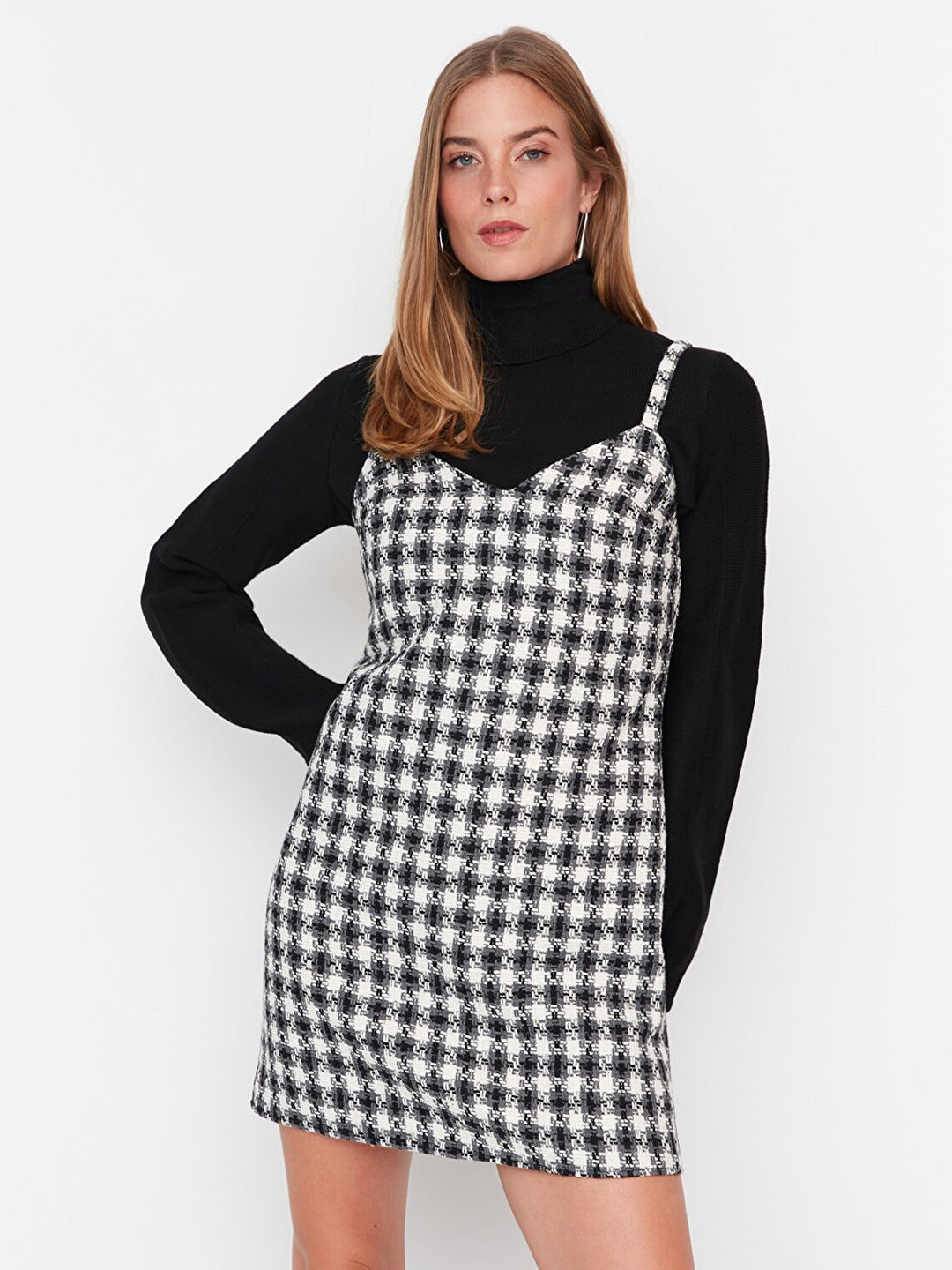 Buy Trendyol Checked Pinafore Dress Dresses for Women 21426652 Myntra
