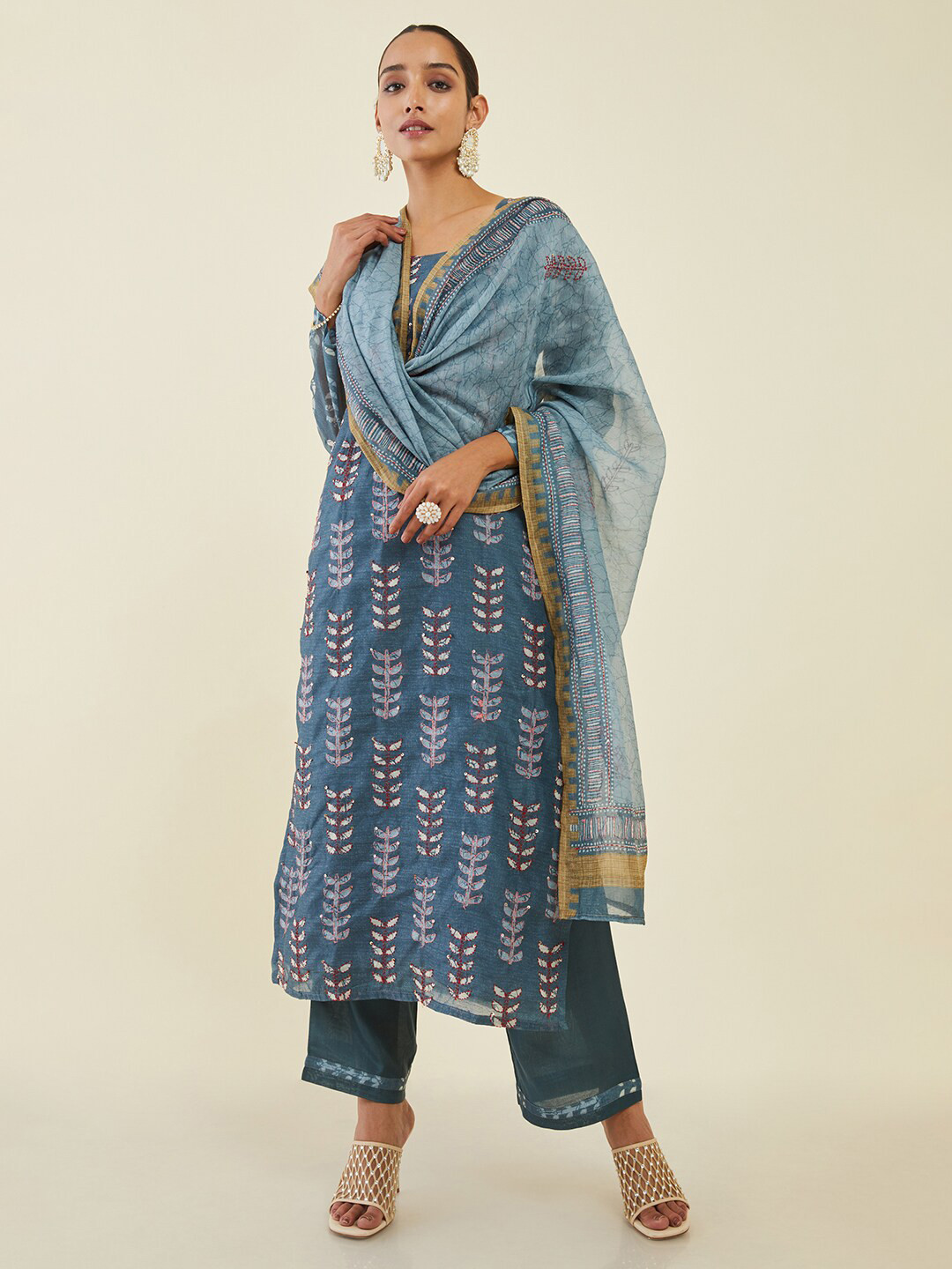 Buy Soch Printed Unstitched Dress Material Dress Material for Women