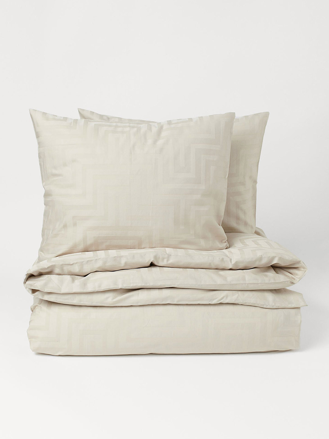 Buy H&M Beige Cotton Sateen Double/king Duvet Cover Set Duvet Cover