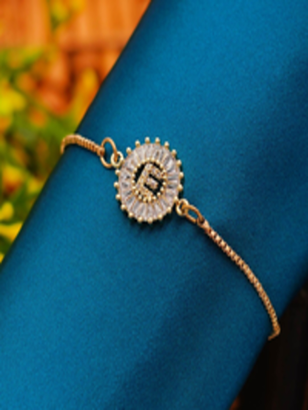 buy-ferosh-women-crystal-studded-e-alphabet-chain-bracelet-bracelet