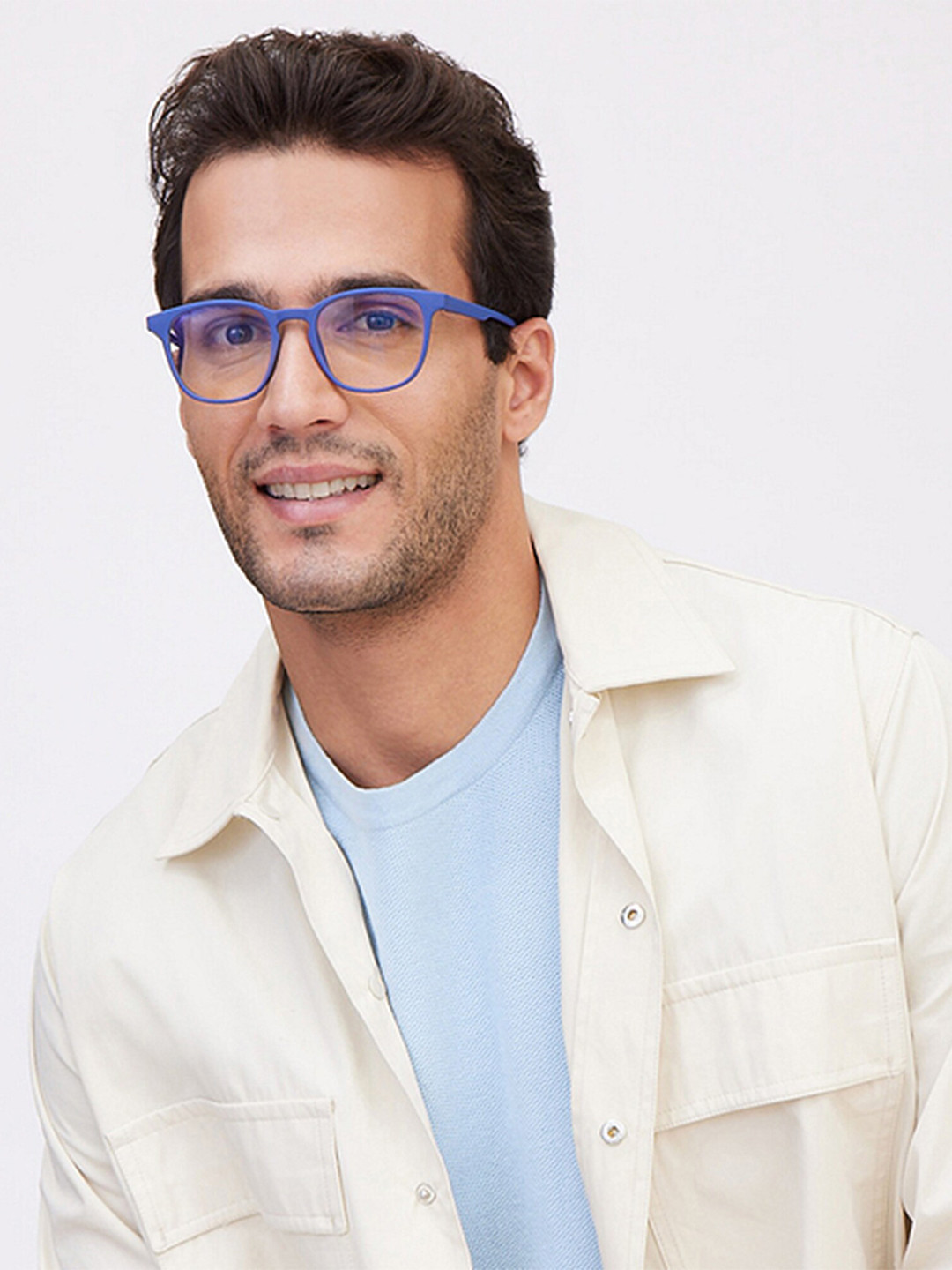 Buy Lenskart Blu Unisex Hustlr Eye Protection Full Rim Computer