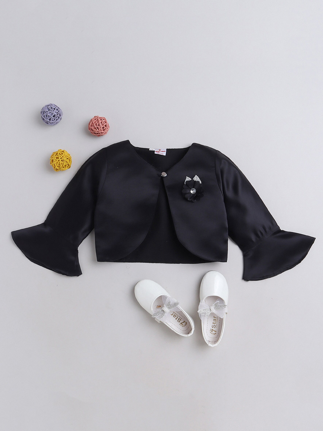 Buy The Magic Wand Kids Girls Embellished Button Shrug Shrug for