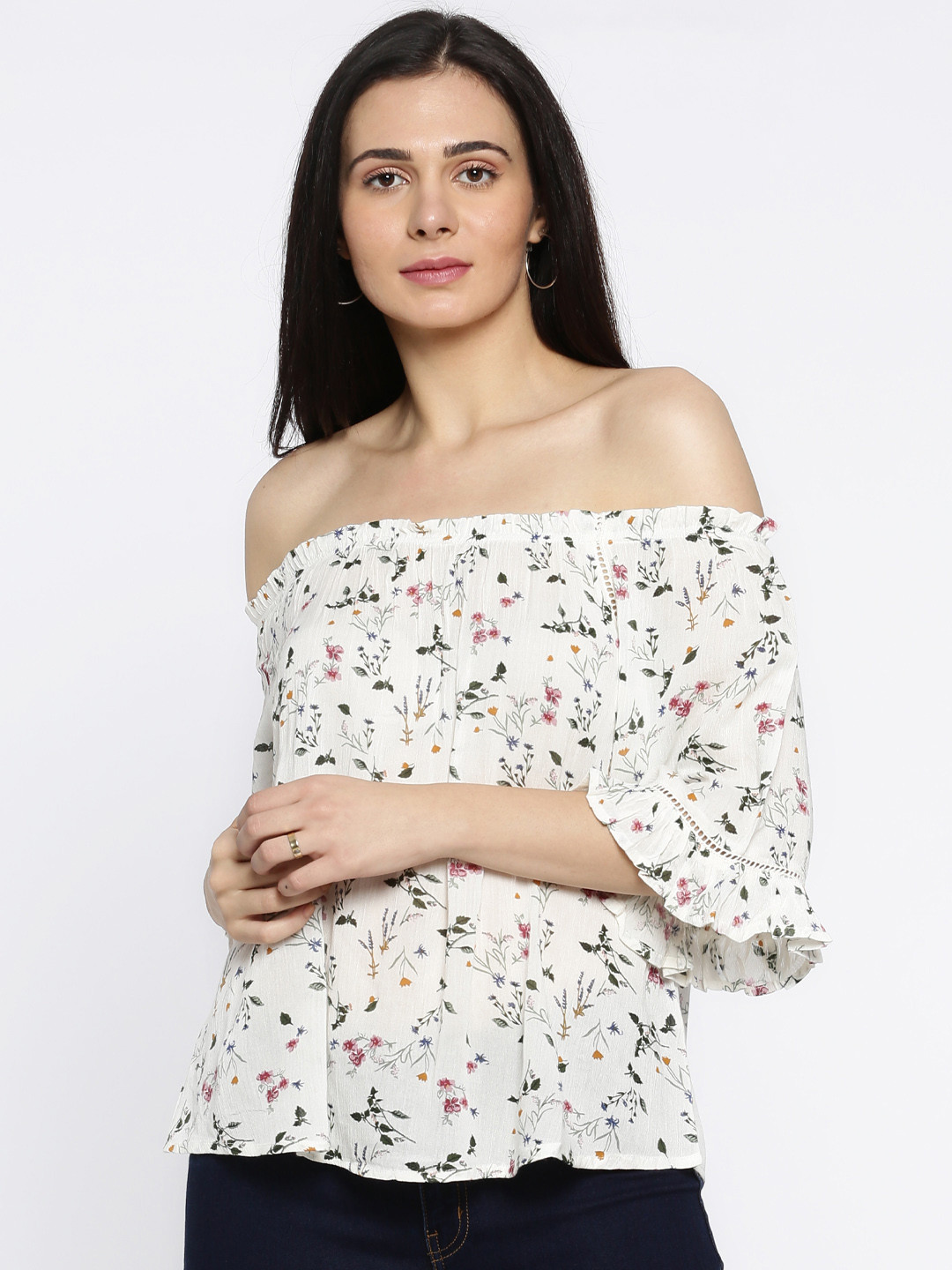 off white bardot top