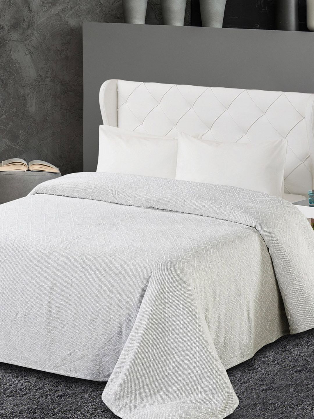 Buy AVI Living Grey Mild Winter 400 GSM Double Bed Blanket Blankets