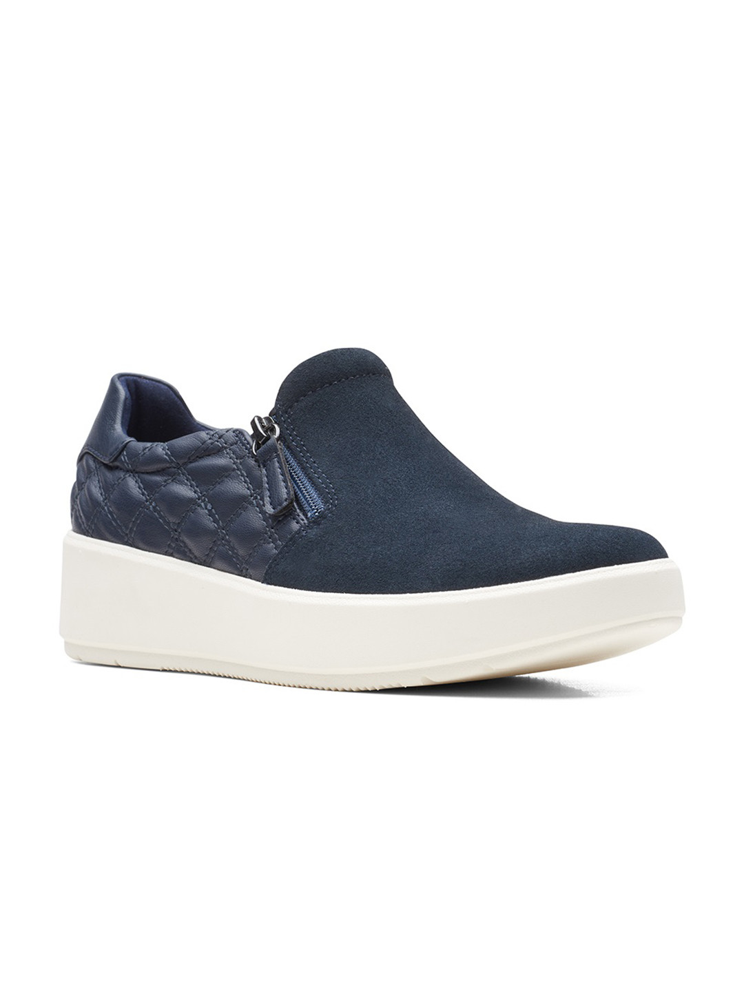 clarks ladies leather trainers