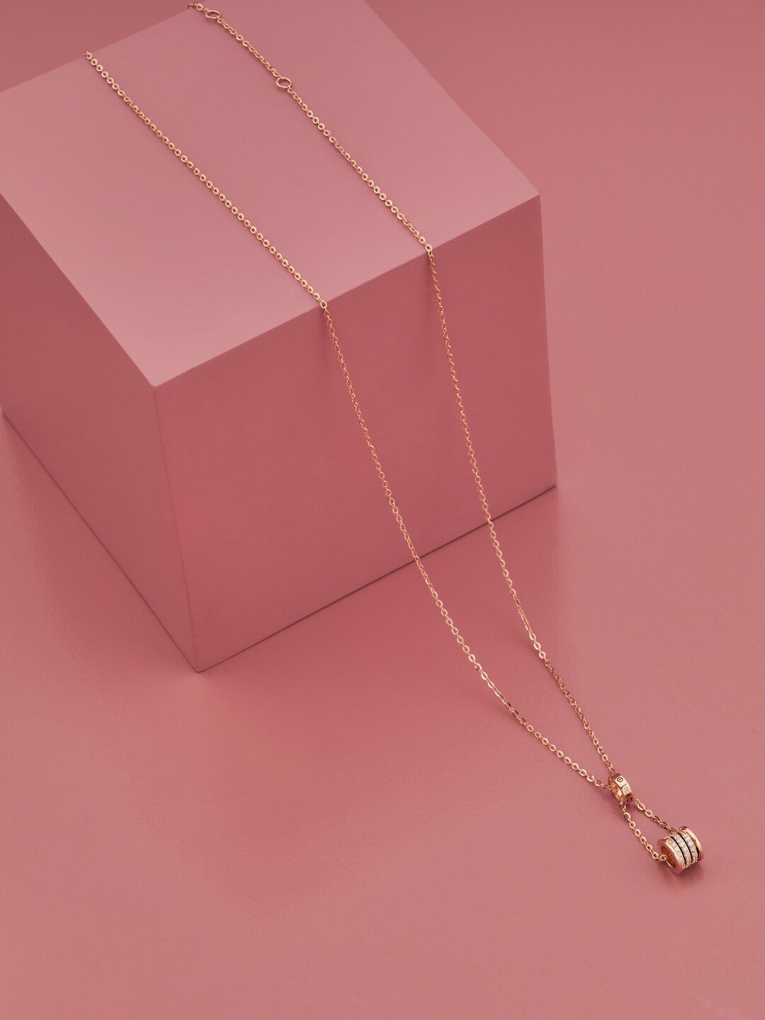 Buy Kushal's Fashion Jewellery Rose Gold Plated Necklace Necklace And