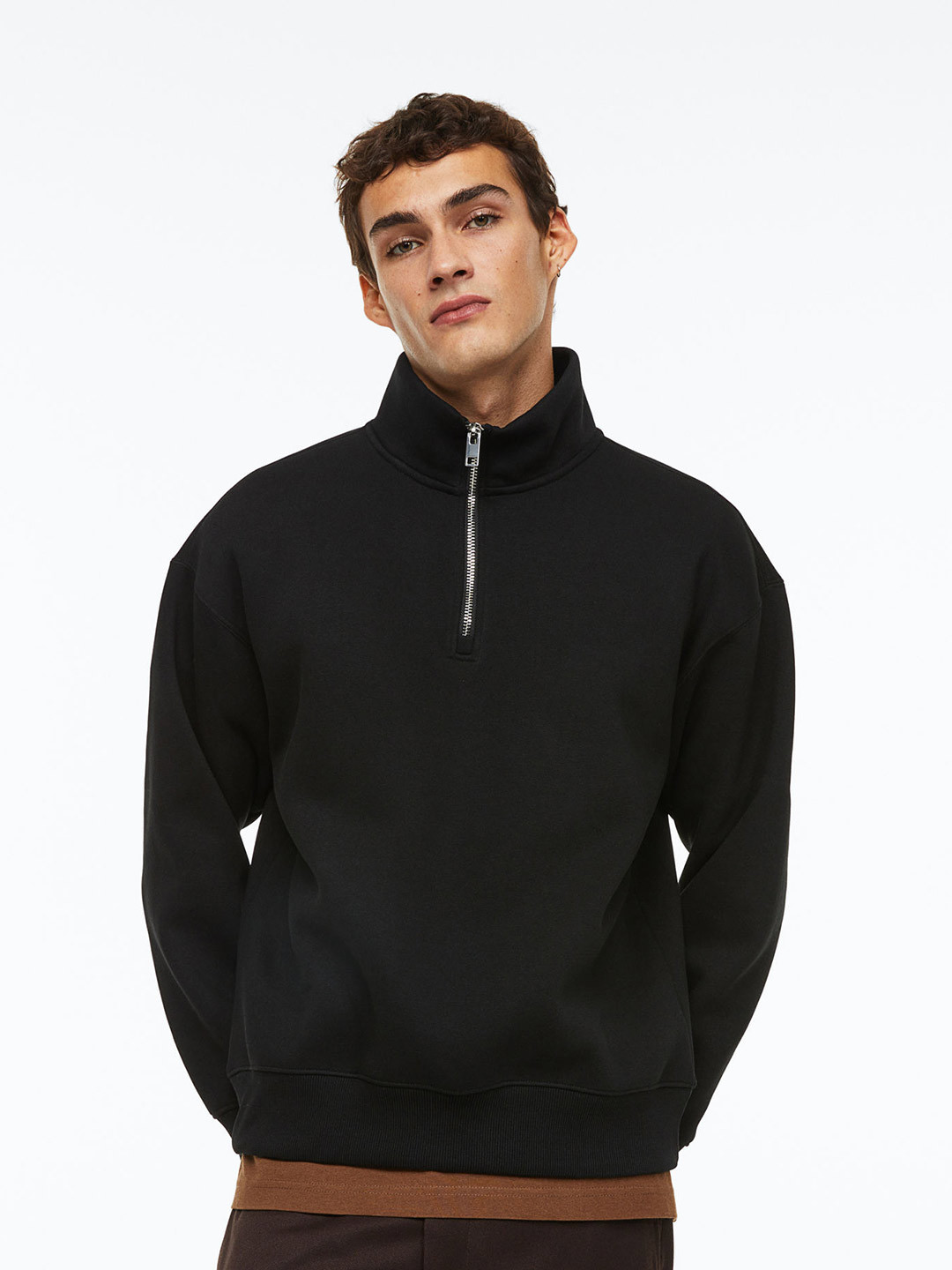 Buy H&M Men Relaxed Fit Zip Top Sweatshirt Sweatshirts for Men