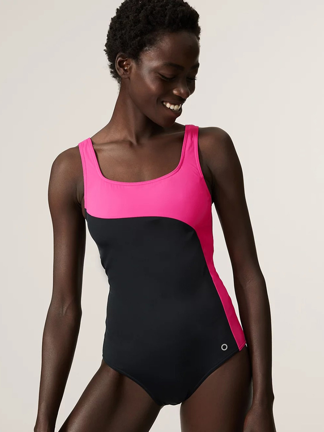 Buy Marks & Spencer Women Colourblocked Bodysuit Swimwear Swimwear