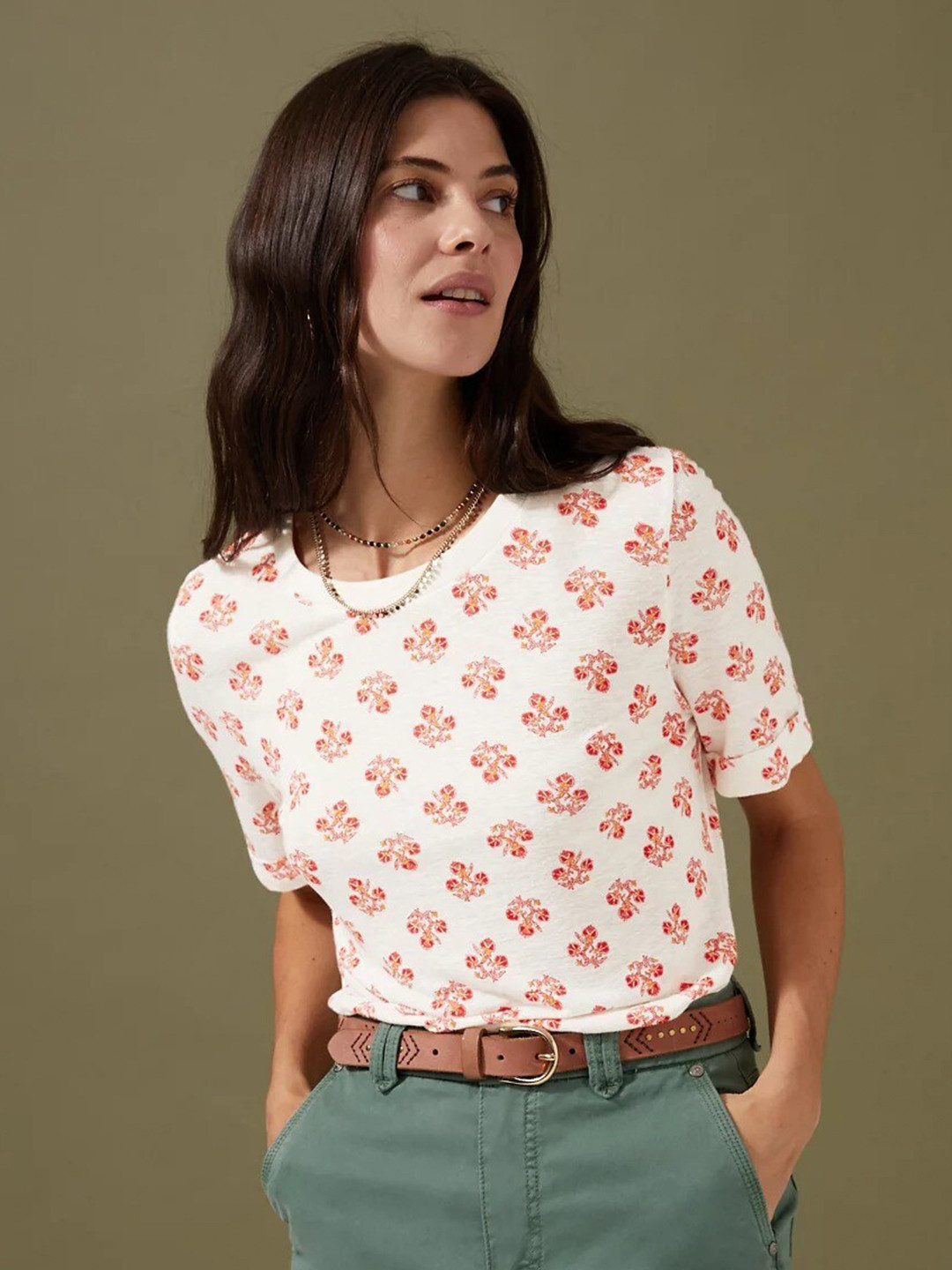 Ensemble Crop Top + Jupe Midi Floral Marks And Spencer Taille UK 12 - Neuf Avec étiquettes