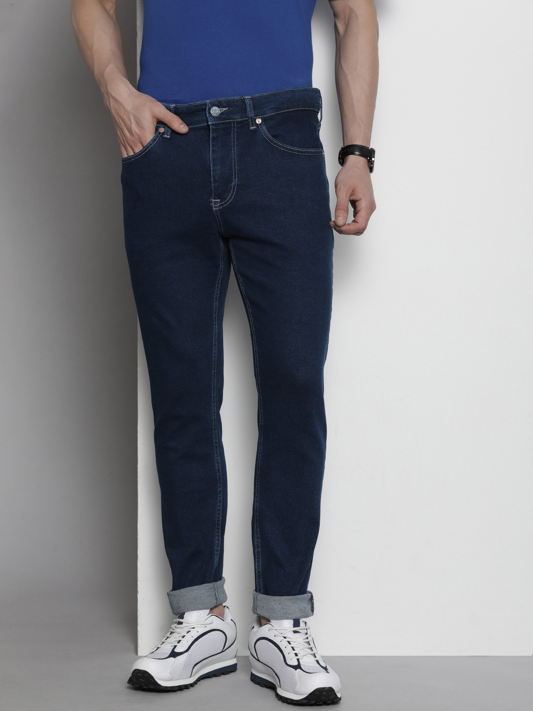 Buy Tommy Hilfiger Men Austin Slim Tapered Fit Mid Rise Clean Look