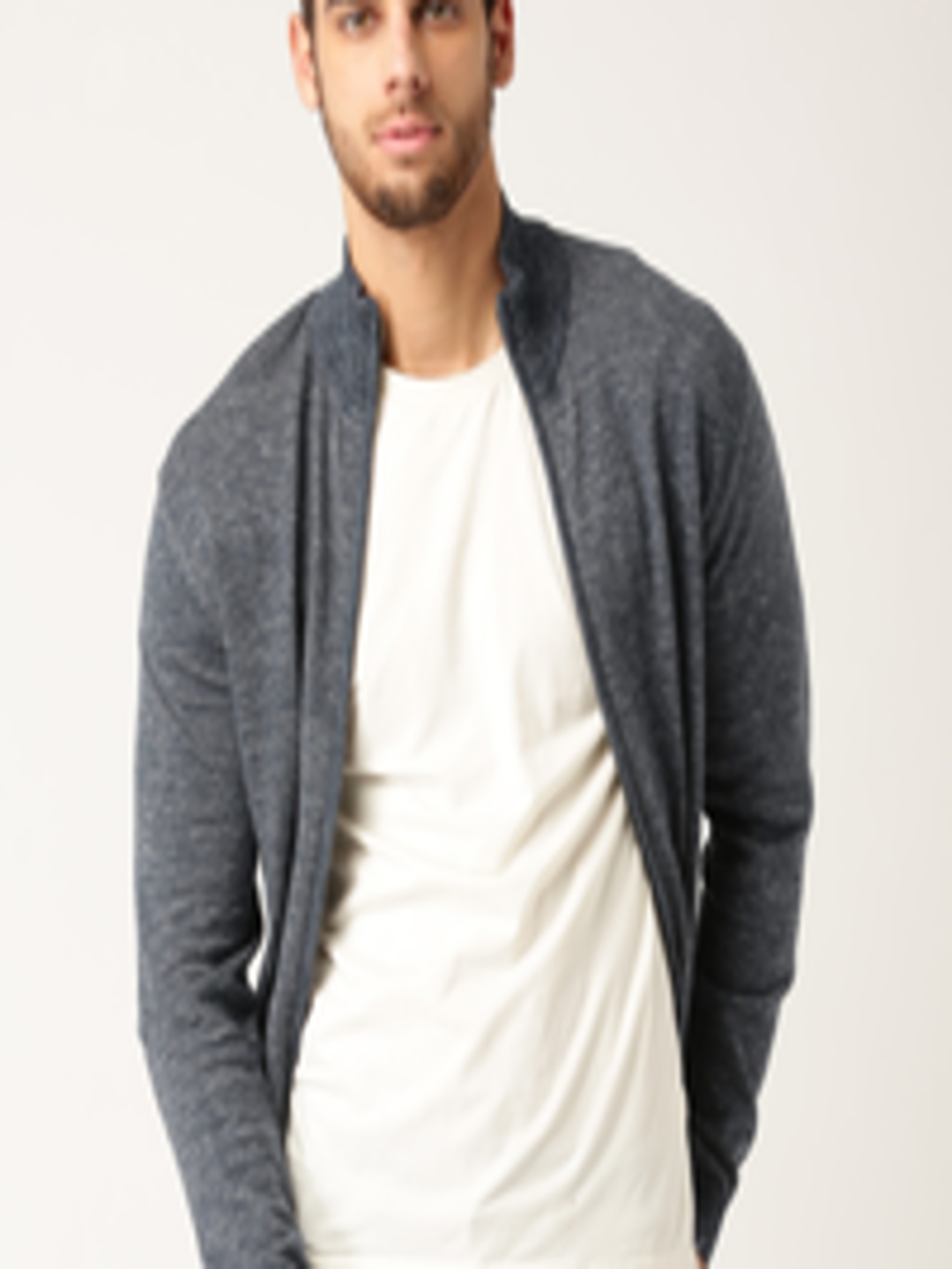 Buy ESPRIT Men Navy Solid Cardigan - Sweaters for Men 2148670 | Myntra