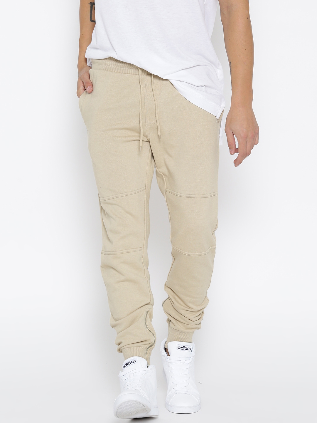 beige joggers set