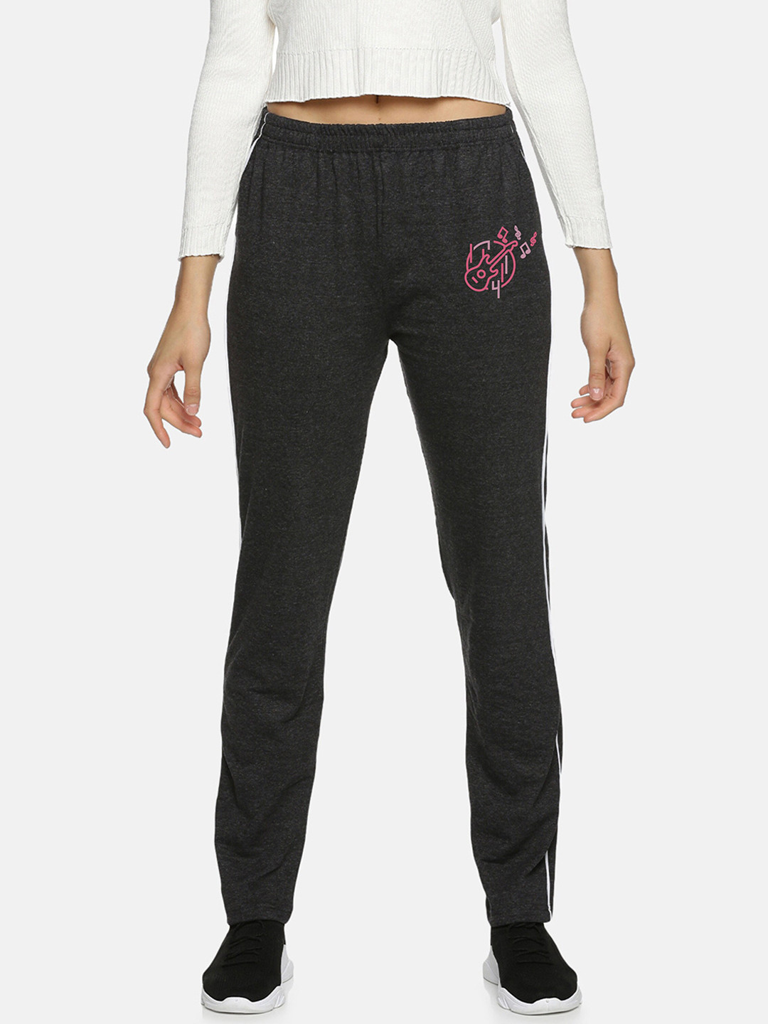 Buy NOT YET By Us Women Printed Cotton Track Pants Track Pants for