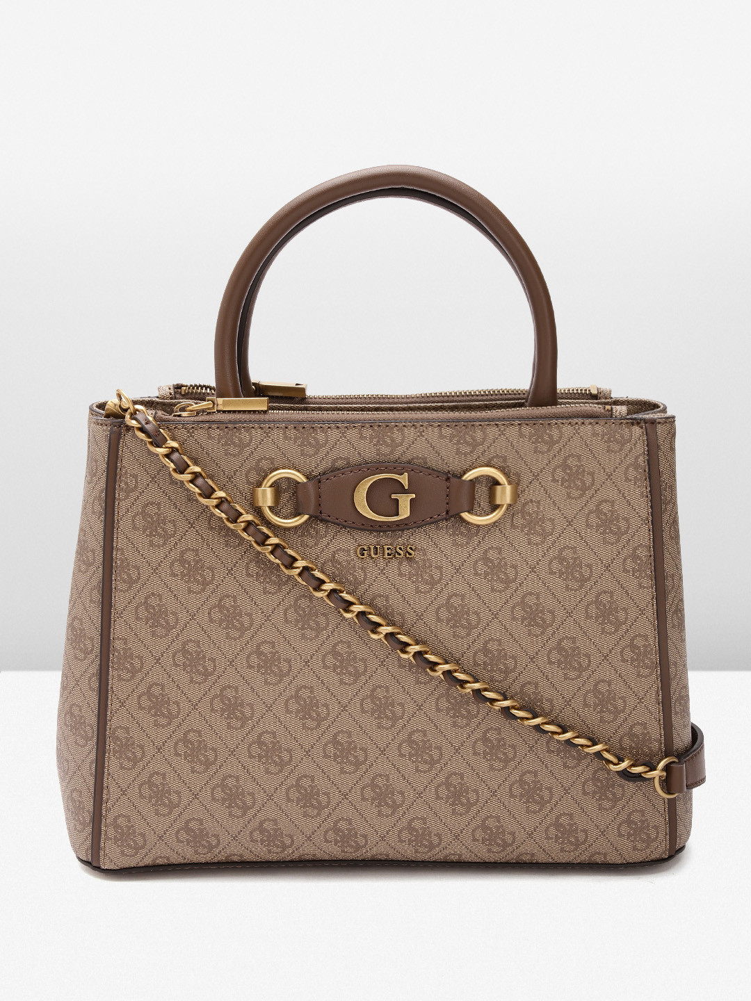 Buy GUESS Brand Logo Printed Structured Handheld Bag Handbags for