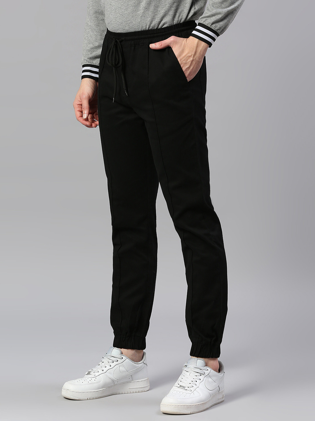 Buy Hubberholme Men Smart Slim Fit Easy Wash Pure Cotton Joggers