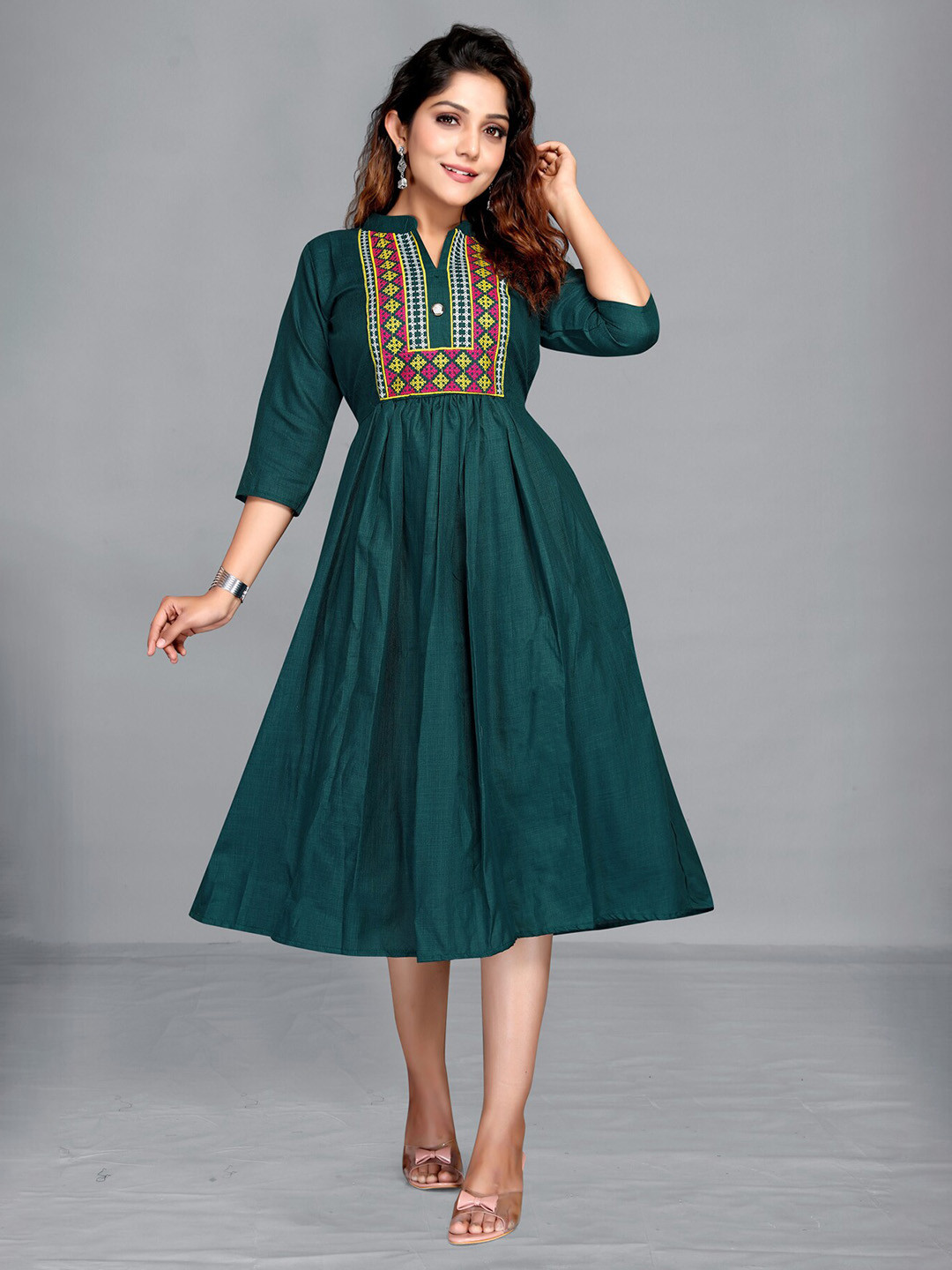 Buy MARUTI ART Ethnic Motifs Embroidered Ethnic Dress Ethnic Dresses